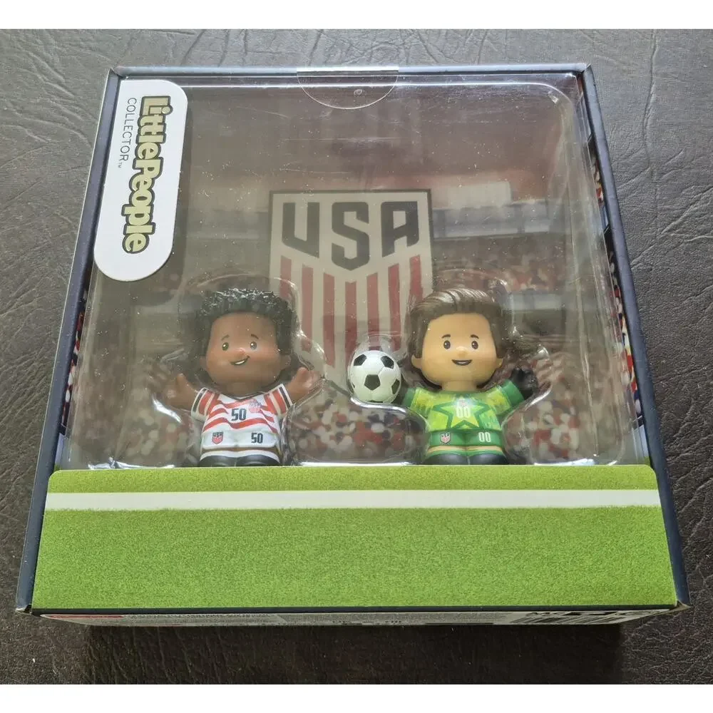 Fisher Price Little People USA Soccer Goalie Striker Figurines 2026 NEW in Box